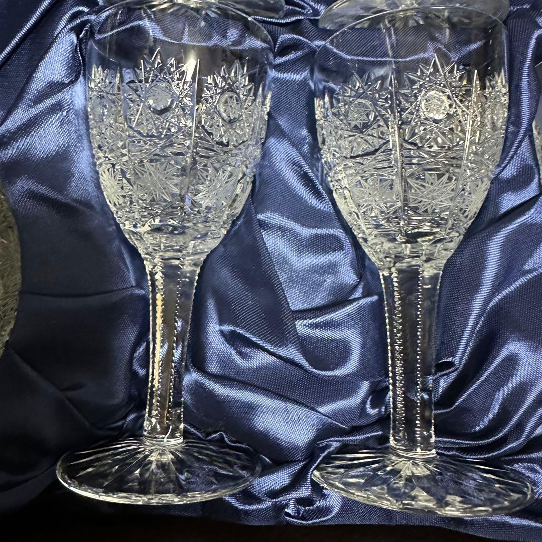 未使用 美品 ボヘミア クリスタル 500PK デキャンタ ワイングラス 6客