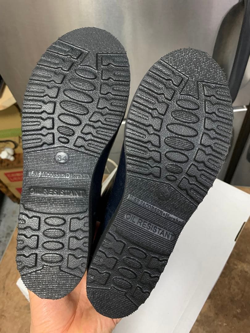 34 未使用 イルセヤコブセン デンマーク レインブーツ 内起毛 レインシューズ