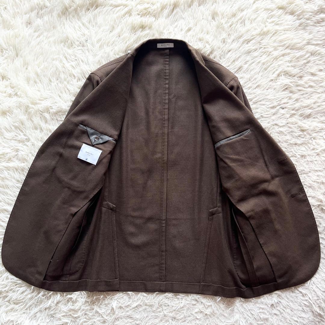 <美品>BOGLIOLI K.JACKET 新ロゴ ブラウン 春夏ジャケット48