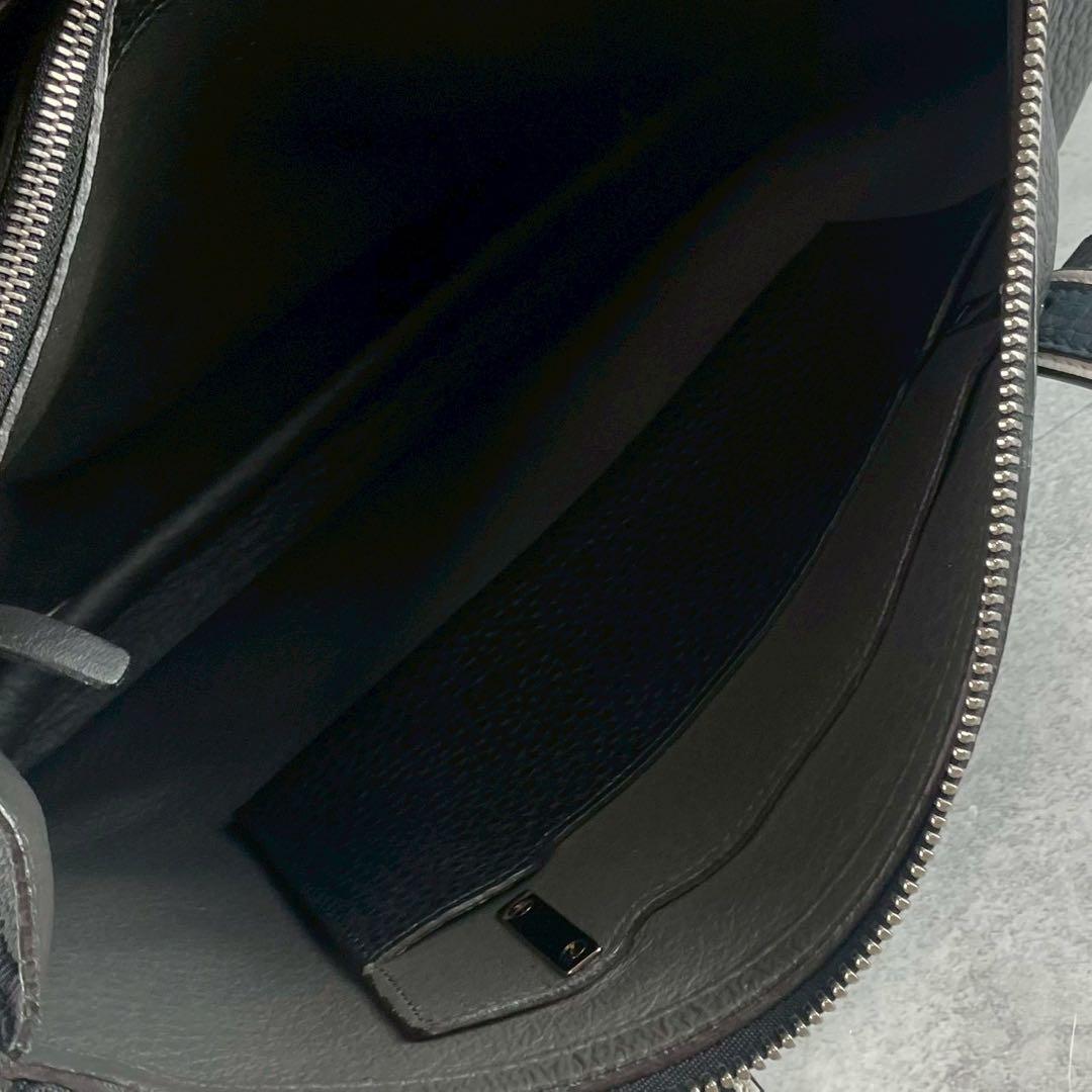 【美品】フルラ トートバッグ ジョーヴェ オールレザー ブラック