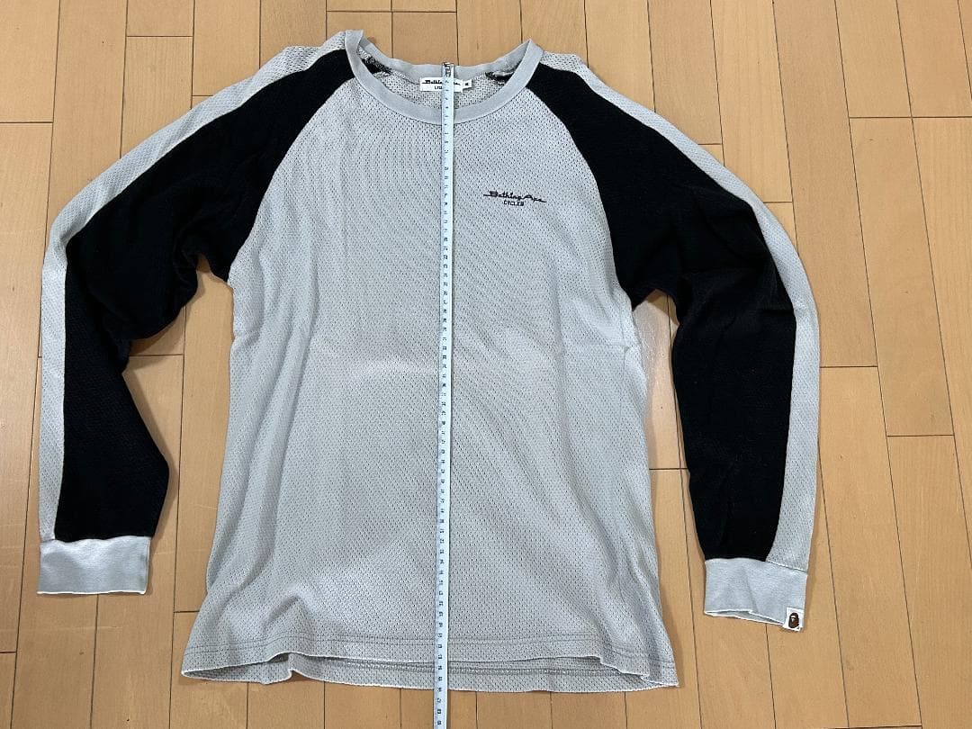 90'S A BATHING APE CYCLES メッシュ グレー ロンT
