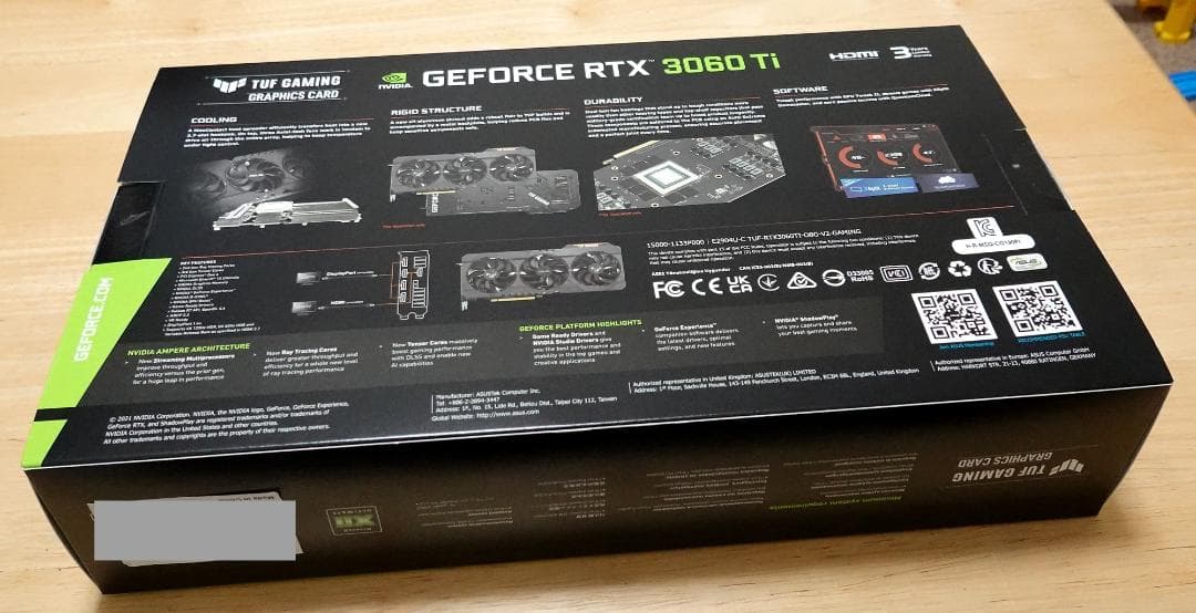 グラフィックボード・グラボ・ビデオカード ASUS TUF-RTX3060TI-O8G-V2-GAMING