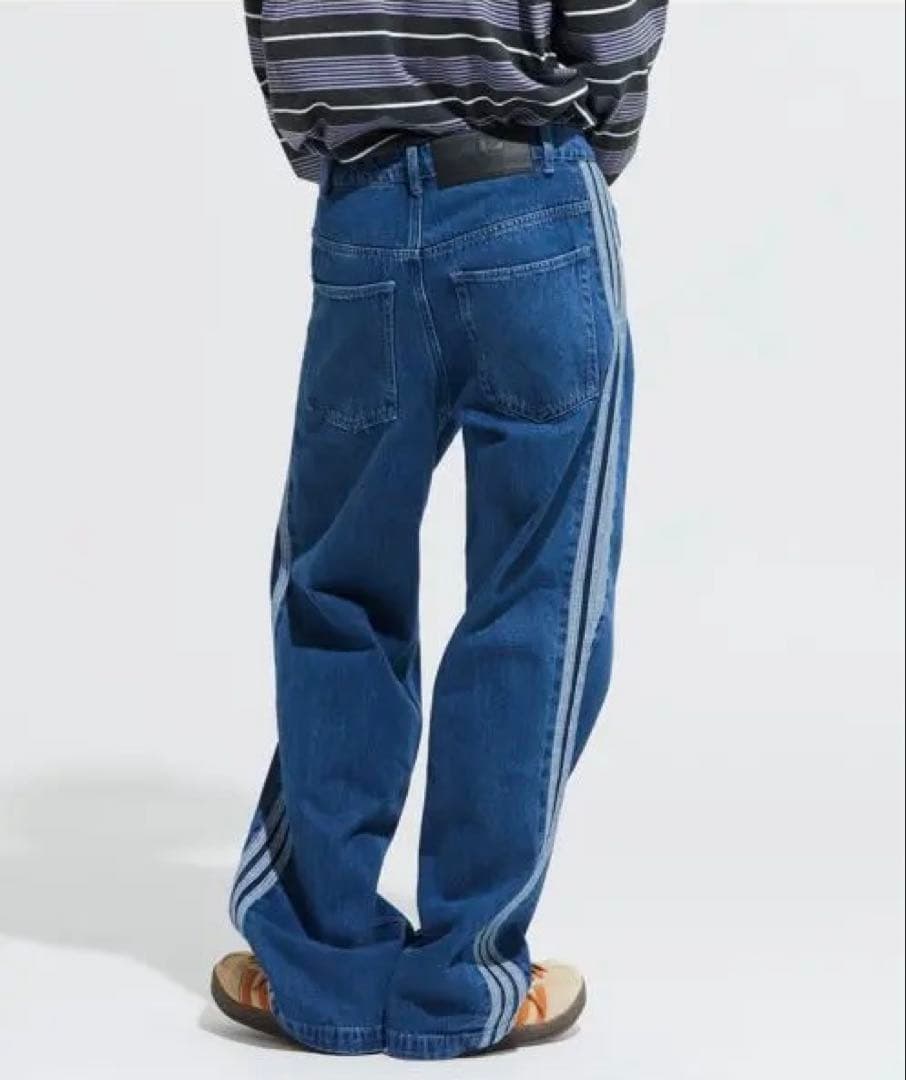 adidas アディダスサイドストライプ デニムパンツ