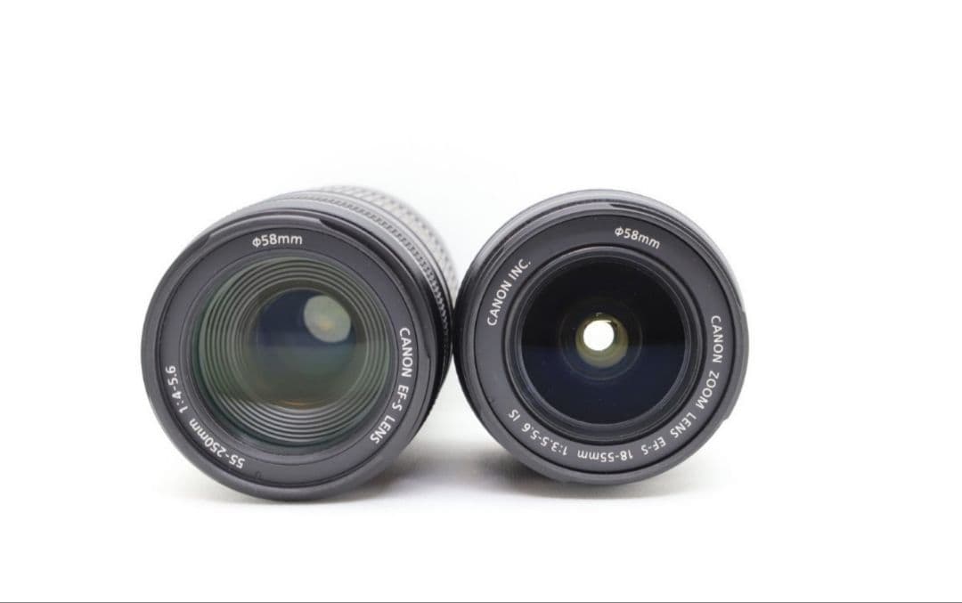 1月7日限定【2本】Canon EF-S18-55mm & 55-250mm