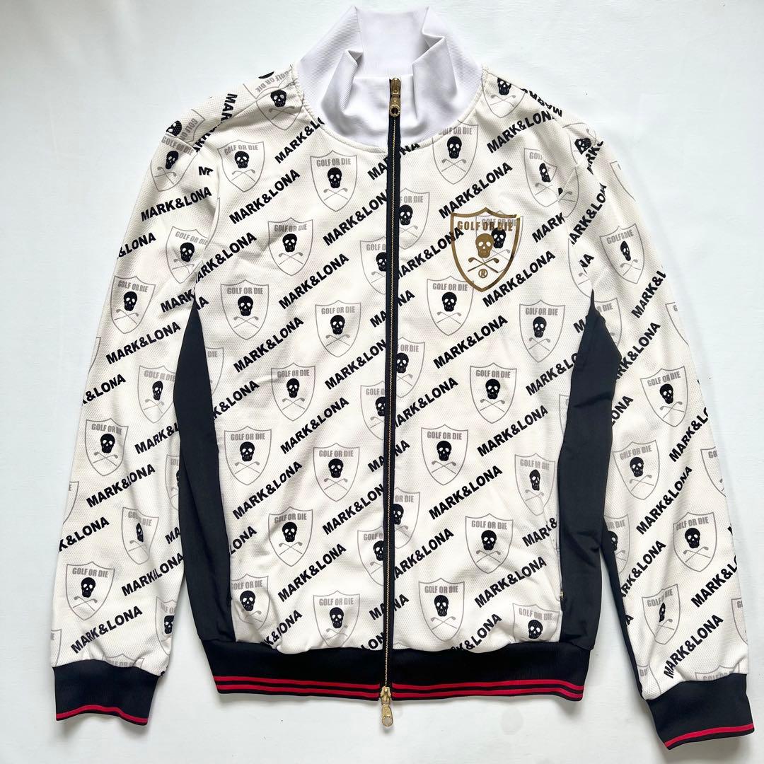 MARK&LONA マークアンドロナ　ナイロンジャケット　総柄　白　メンズ　46