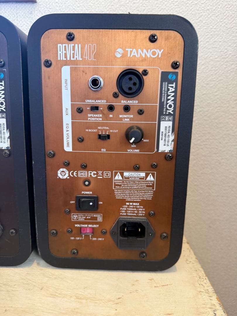 TANNOY Reveal 402　スタジオモニター　ペア＋バランスケーブル
