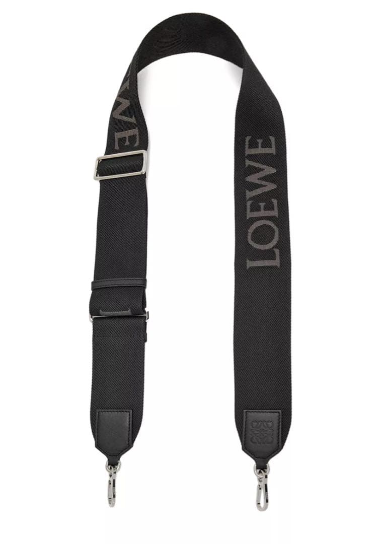 LOEWE ロエベ ウェビングストラップ ショルダー シルバー