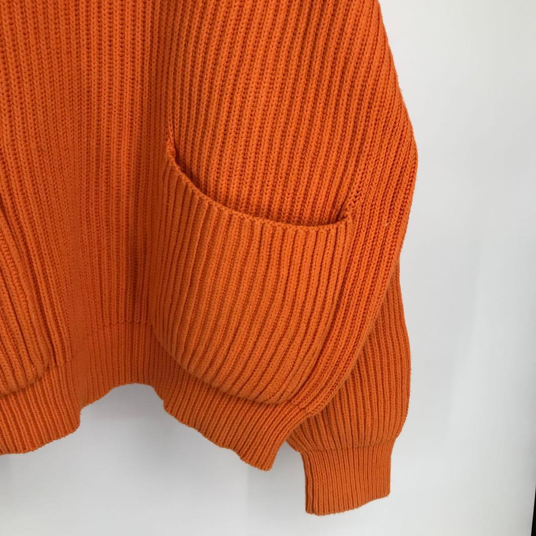 アンユーズド　セーター　2　オレンジ　カシミヤ
