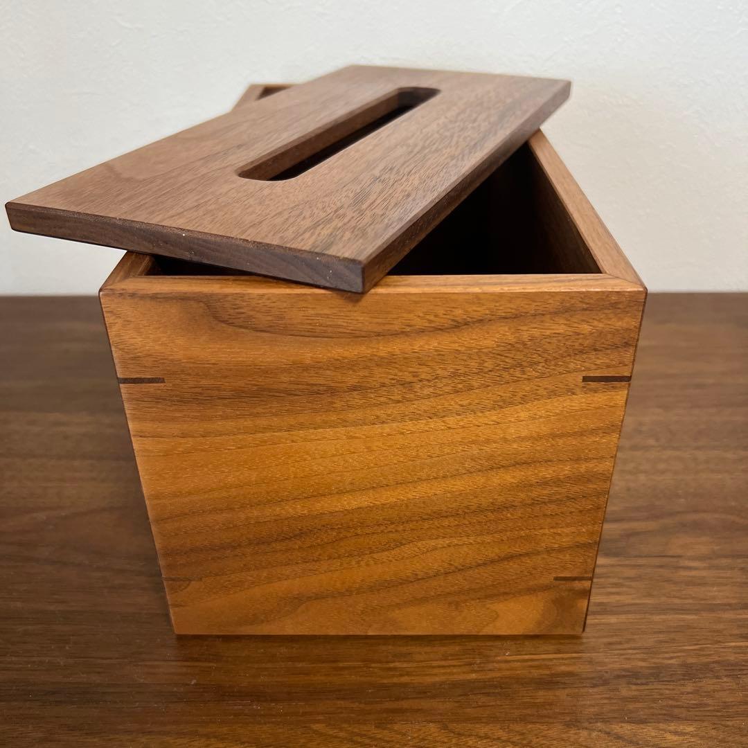 マスターウォール 木製ティッシュボックス ブラウン