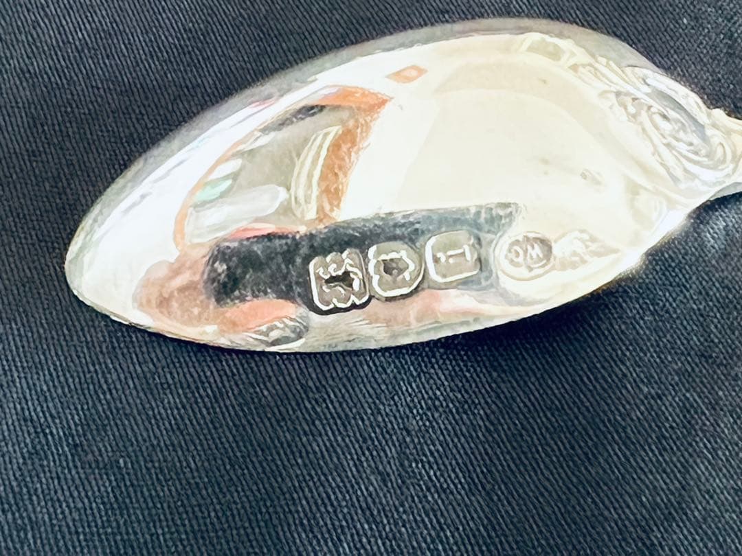 アンティーク純銀製　ロンドン　1904年　ティースプーン6本ケース入り