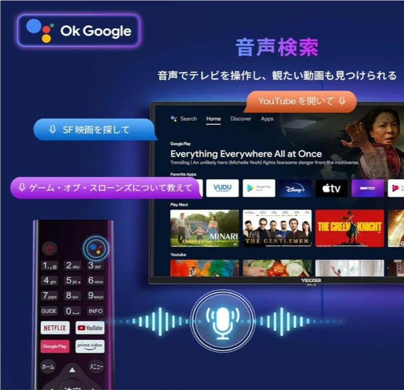 VEZZER　スマートテレビ V24TF1DH 2024年 チューナーレス