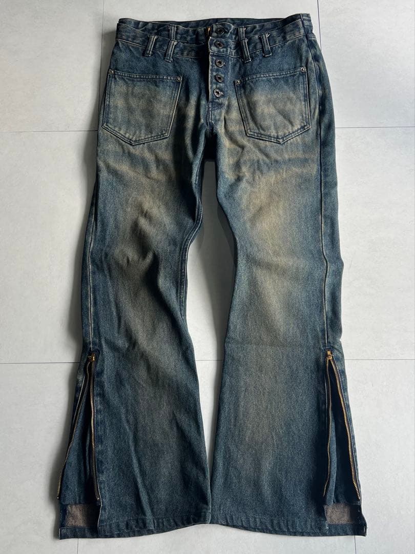 パンツ \"PPFM\" Double Waist Flared Denim