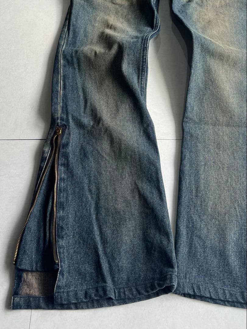 パンツ \"PPFM\" Double Waist Flared Denim