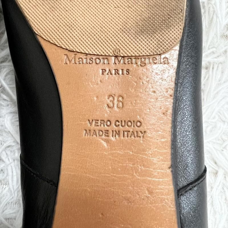 美品 Maison Margiela バレエシューズ 足袋 Tabi ブラック