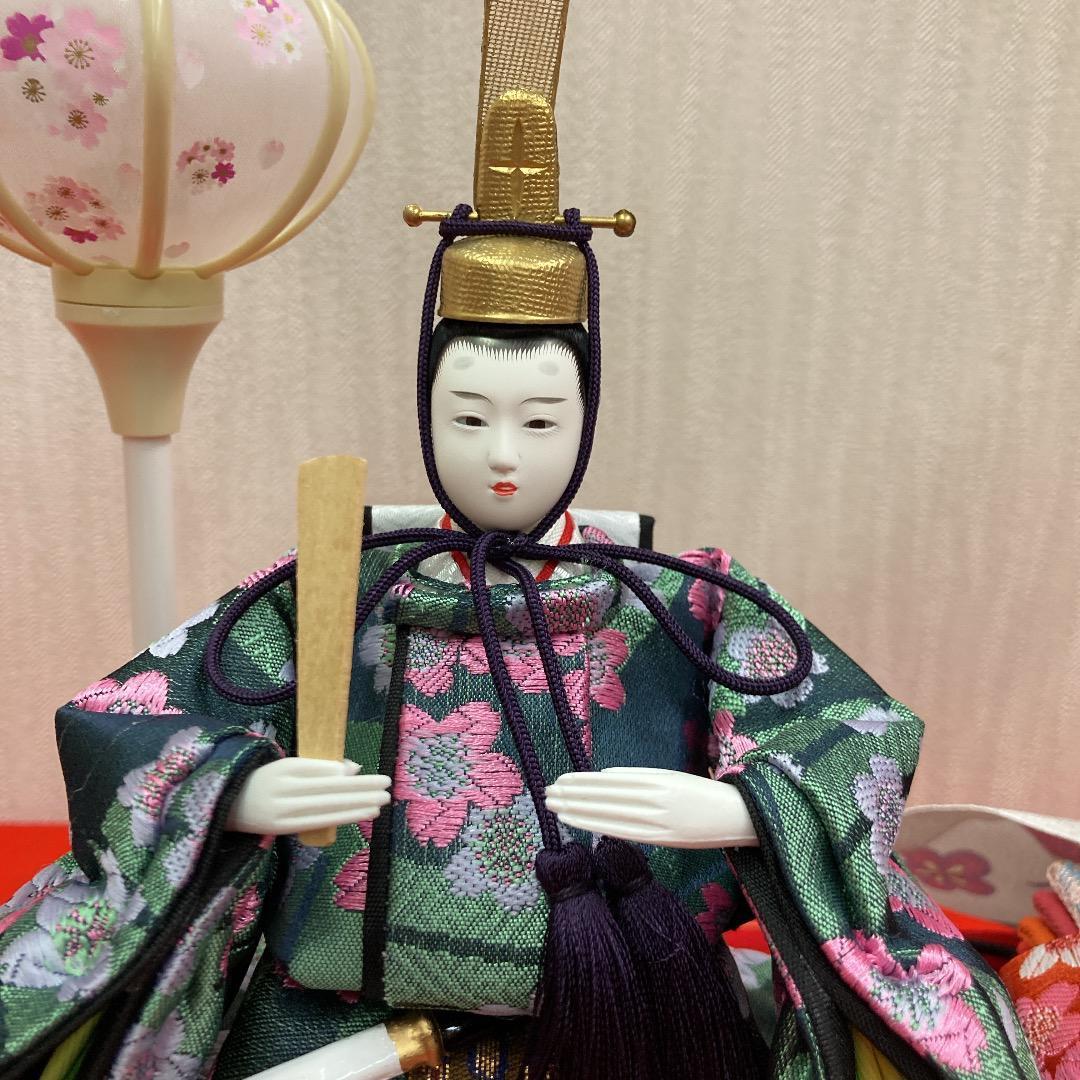 K６ 美品！可愛いケース人形　巾42㎝位　親王ケース　ひな人形ケース