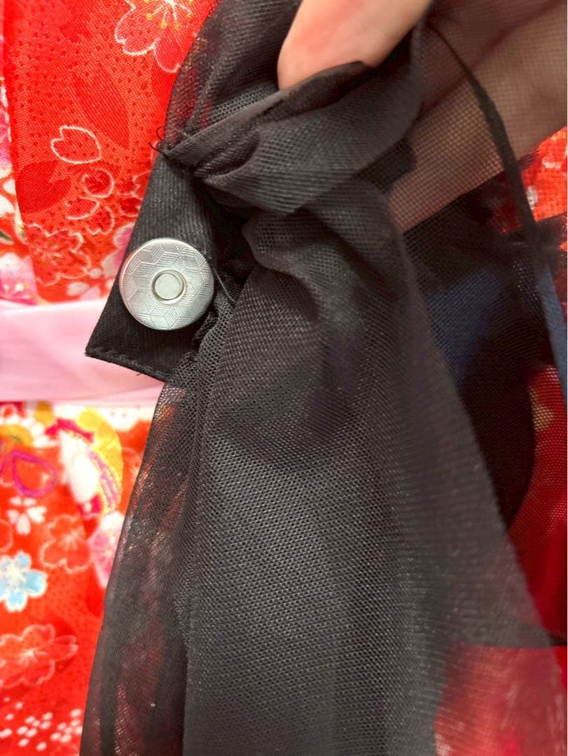 and milk_○ 赤色チュール◇被布エプロン　被布チュール◇