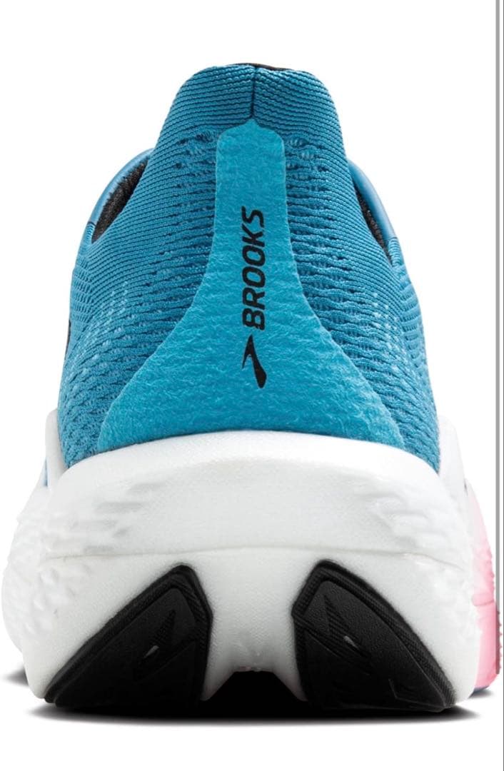 BROOKS 22.5cmスポーツシューズ 青/赤