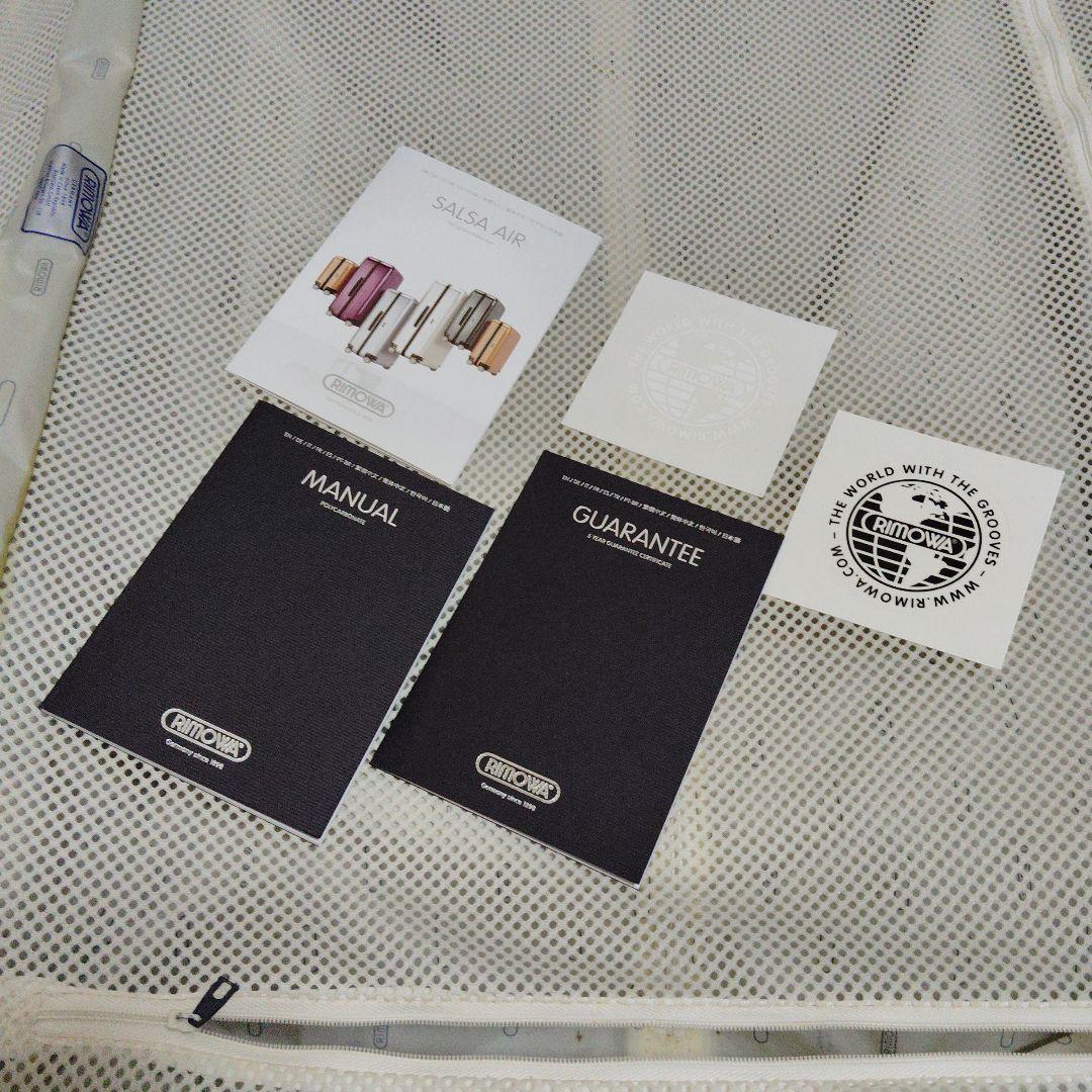 RIMOWAサルサエアー91リットル　ネイビー廃盤品　シール、ベルト付き