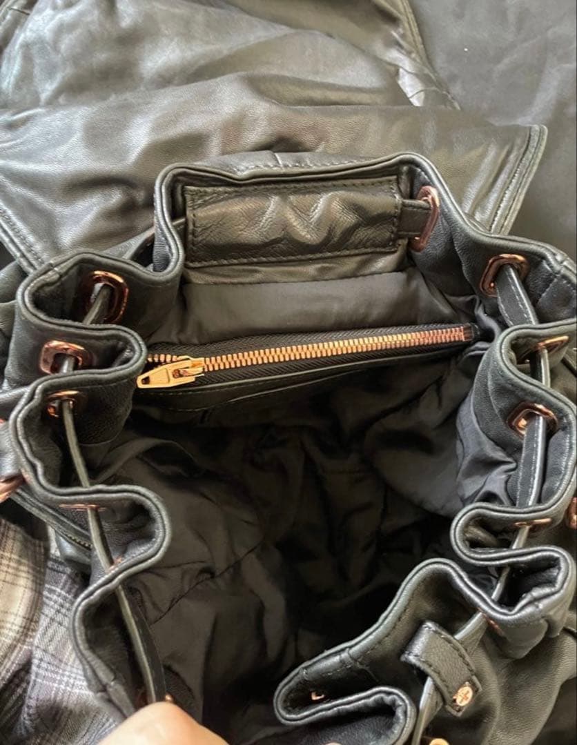 ALEXANDER WANG 黒レザー/ピンクゴールド　3way バッグ