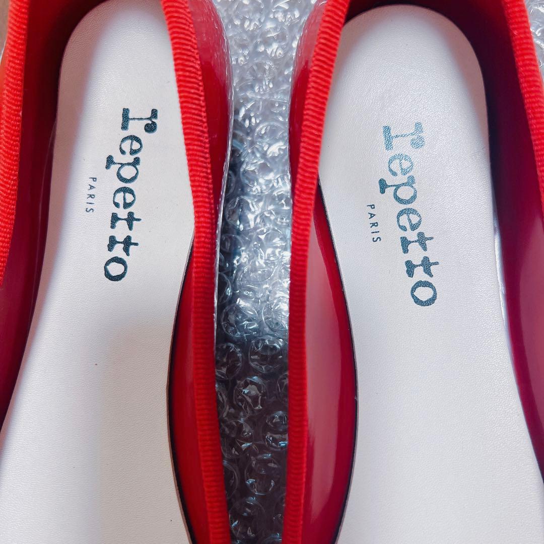 美品！Repettoレッド 41サイズ　フラットシューズ
