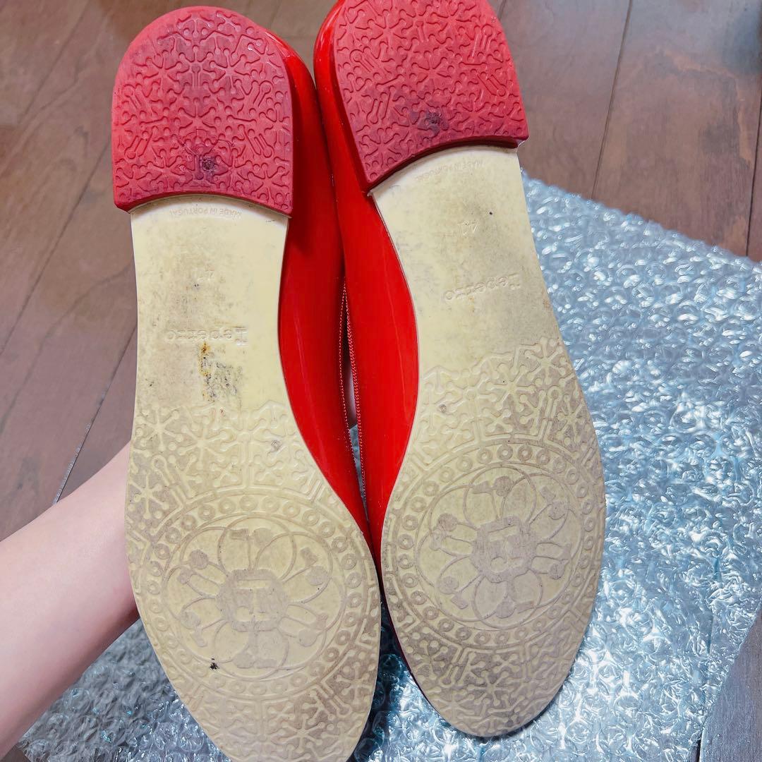 美品！Repettoレッド 41サイズ　フラットシューズ