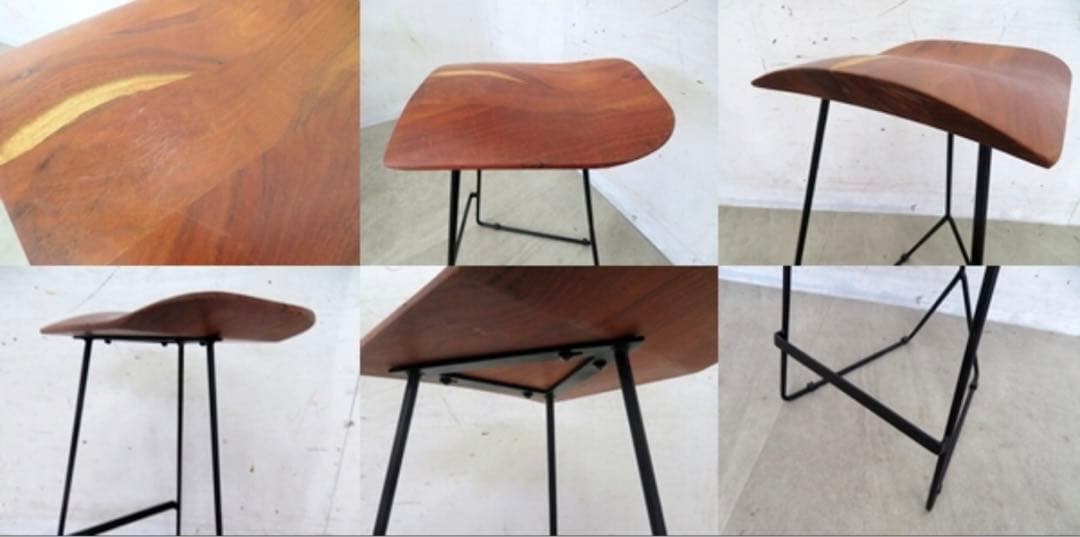 ナチュラルウッドのスツール　1脚　その④