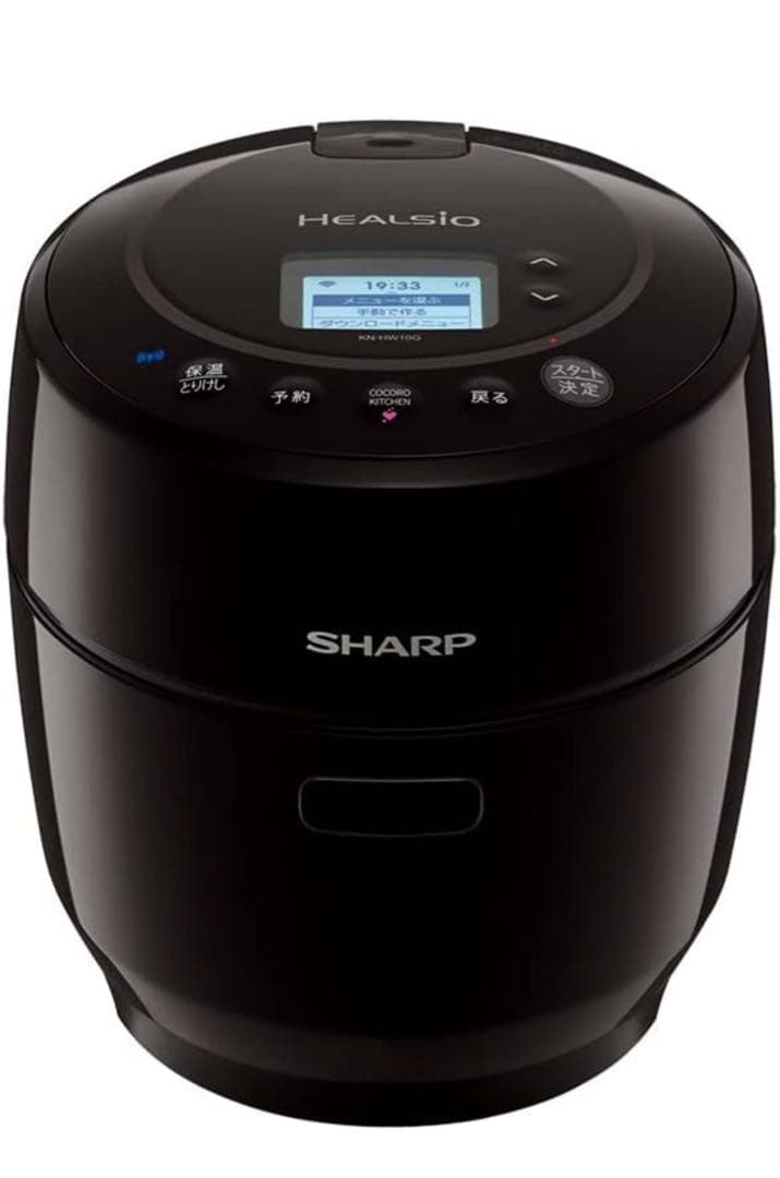 【美品】SHARP HEALSIO 炊飯器 KN-HW10G-B