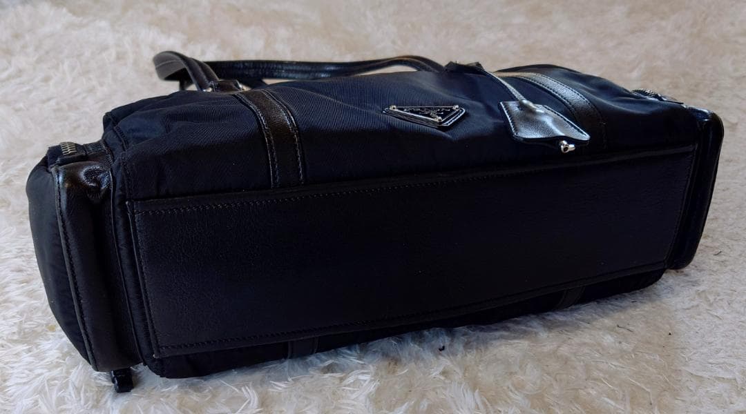 PRADA プラダ ショルダーバッグ ブラック ナイロン×レザー 美品