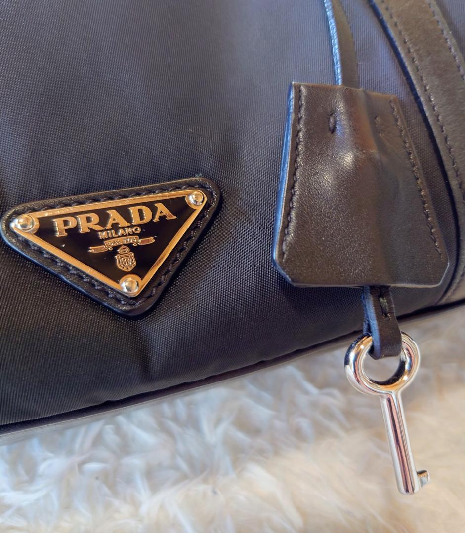 PRADA プラダ ショルダーバッグ ブラック ナイロン×レザー 美品