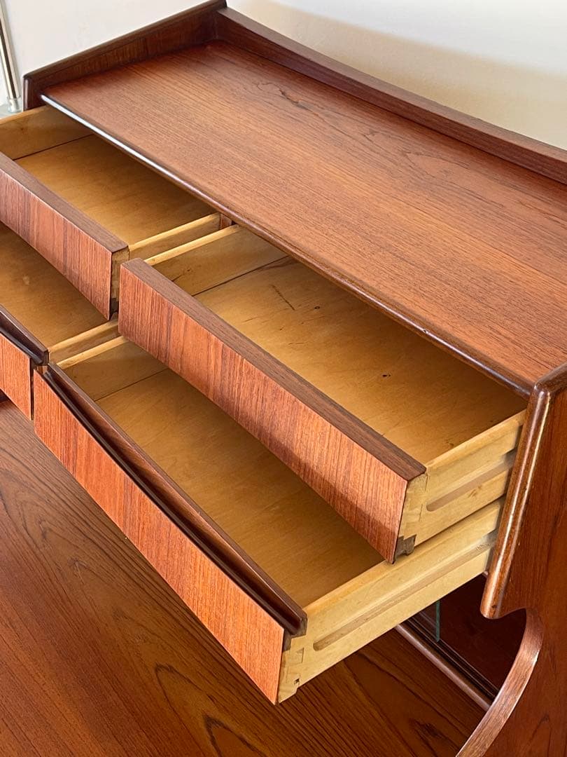 北欧 デンマーク ヴィンテージ チーク ライティング ビューロー