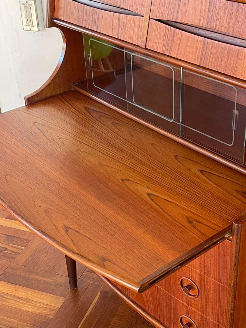 北欧 デンマーク ヴィンテージ チーク ライティング ビューロー