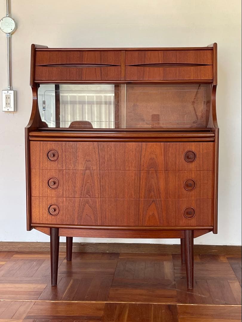 北欧 デンマーク ヴィンテージ チーク ライティング ビューロー