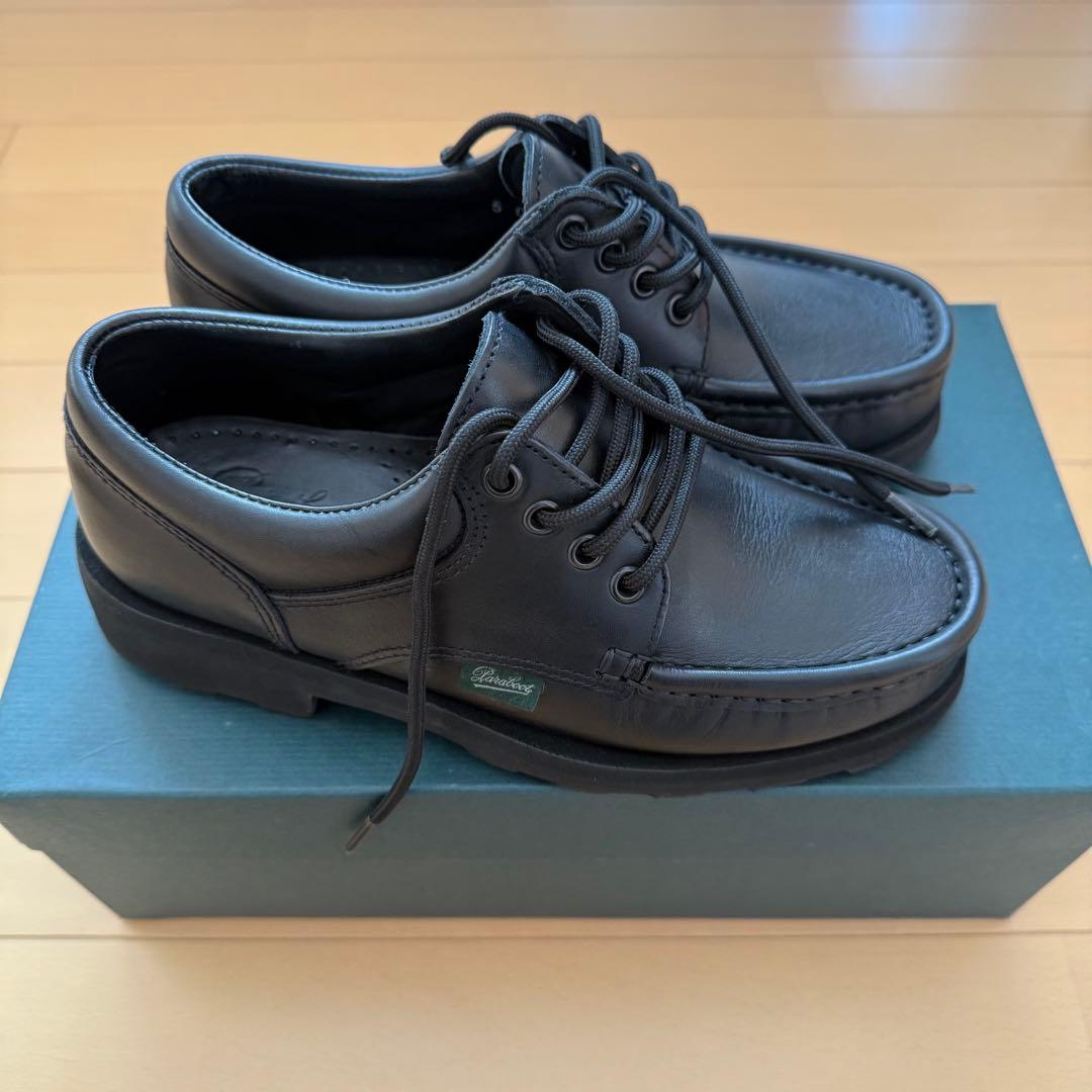 シューツリー付 美品 パラブーツ Paraboot モカシン ティエール UK5