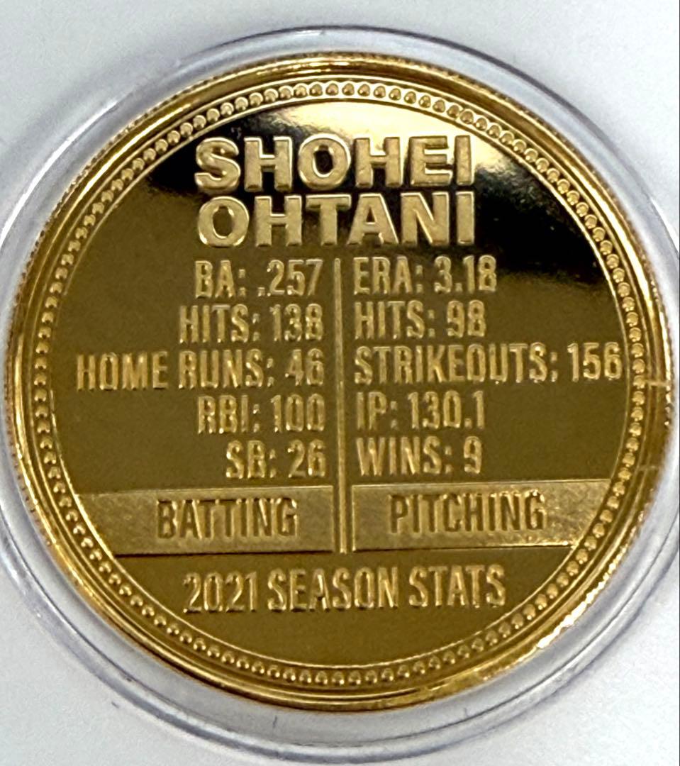 限定2021年大谷翔平 AL MVP獲得記念ゴールド　3000個限定