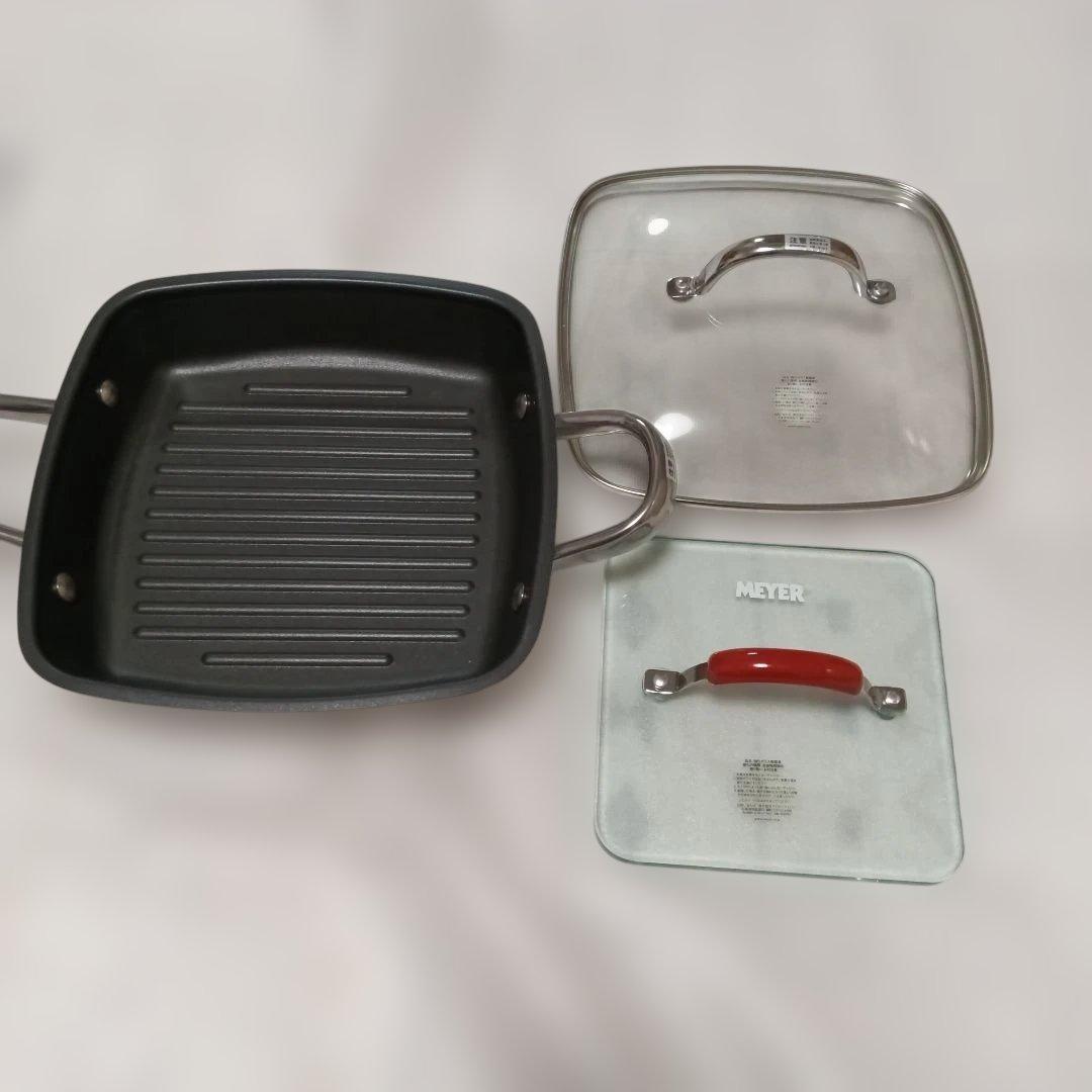 美品　マイヤー MEYER スクエアグリルパン 24cm 限定レシピ