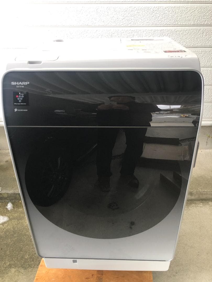 関西圏 シャープ ドラム式洗濯乾燥機 ES-X11B-SR 右開き 背面凹み有り
