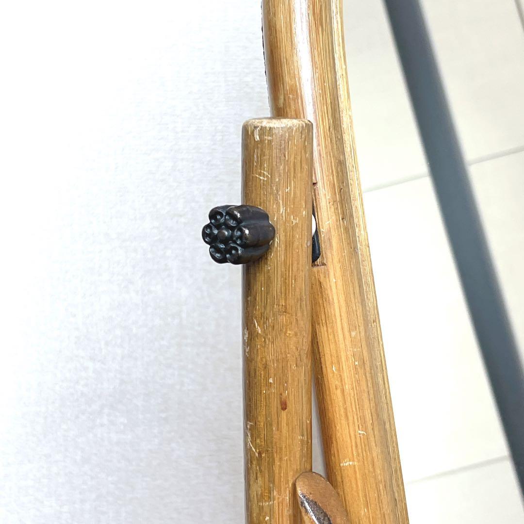 【良品】 ラタン ドレッサー 鏡台 化粧台 スツール付き 籐家具　古家具 レトロ