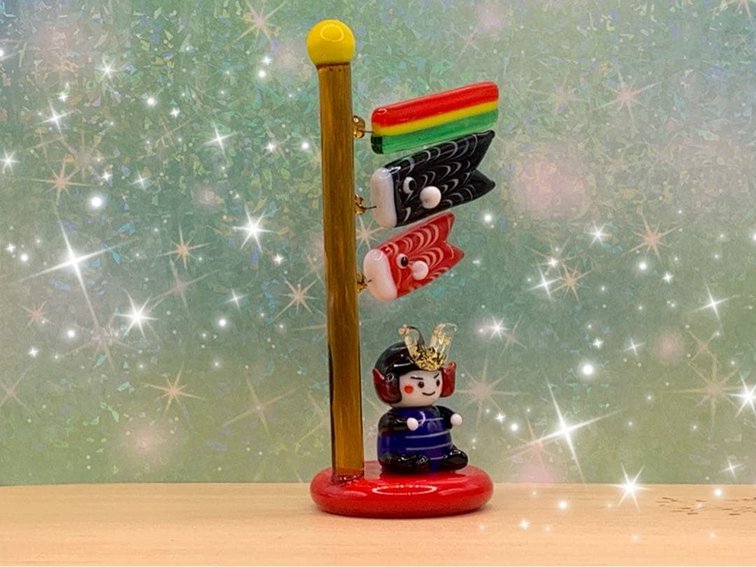 可愛い*°♡満開花ざかり雛☆ミニチュア　ガラス細工☆ひな祭り　桃の節句