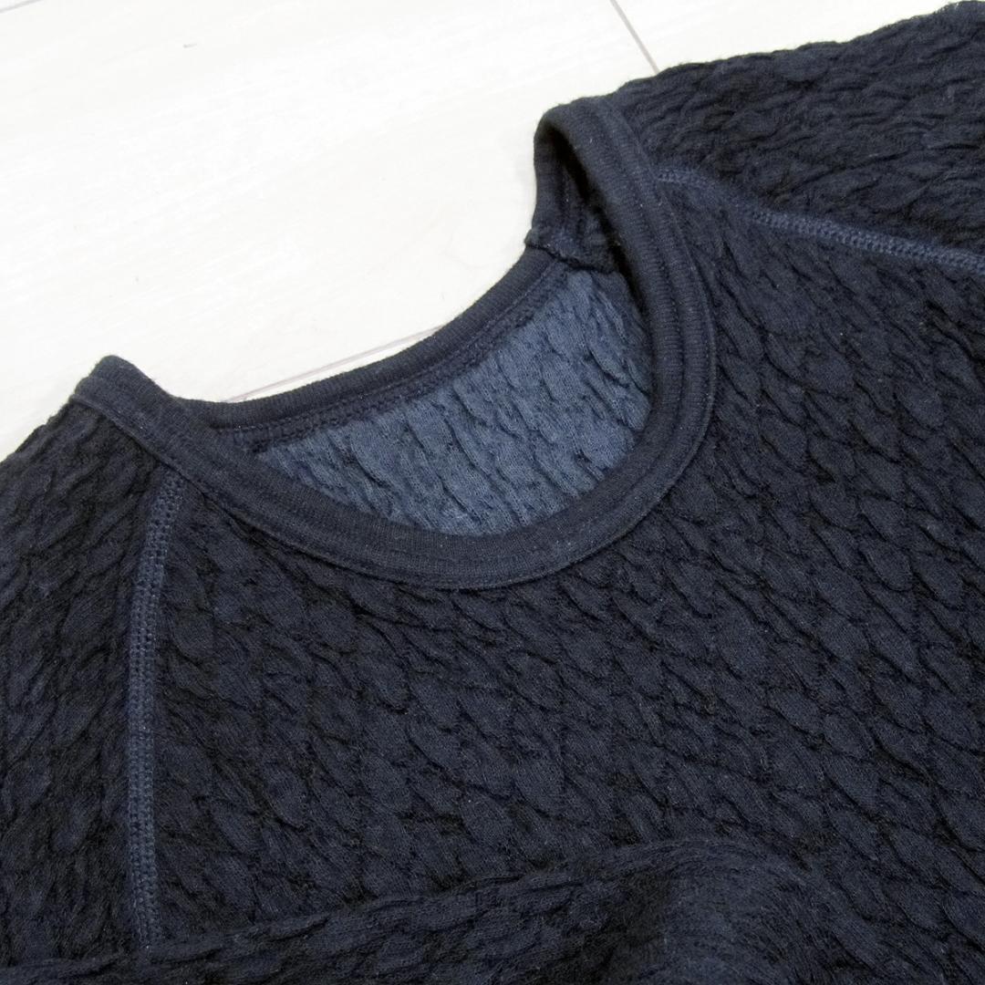 ひだまり本舗 エベレスト 紳士 丸首シャツ M ダークブラック メンズ