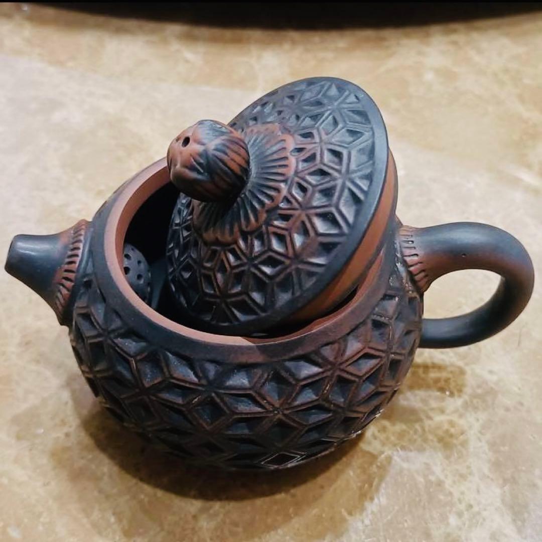 【茶道具】 満彫西施壺 1個