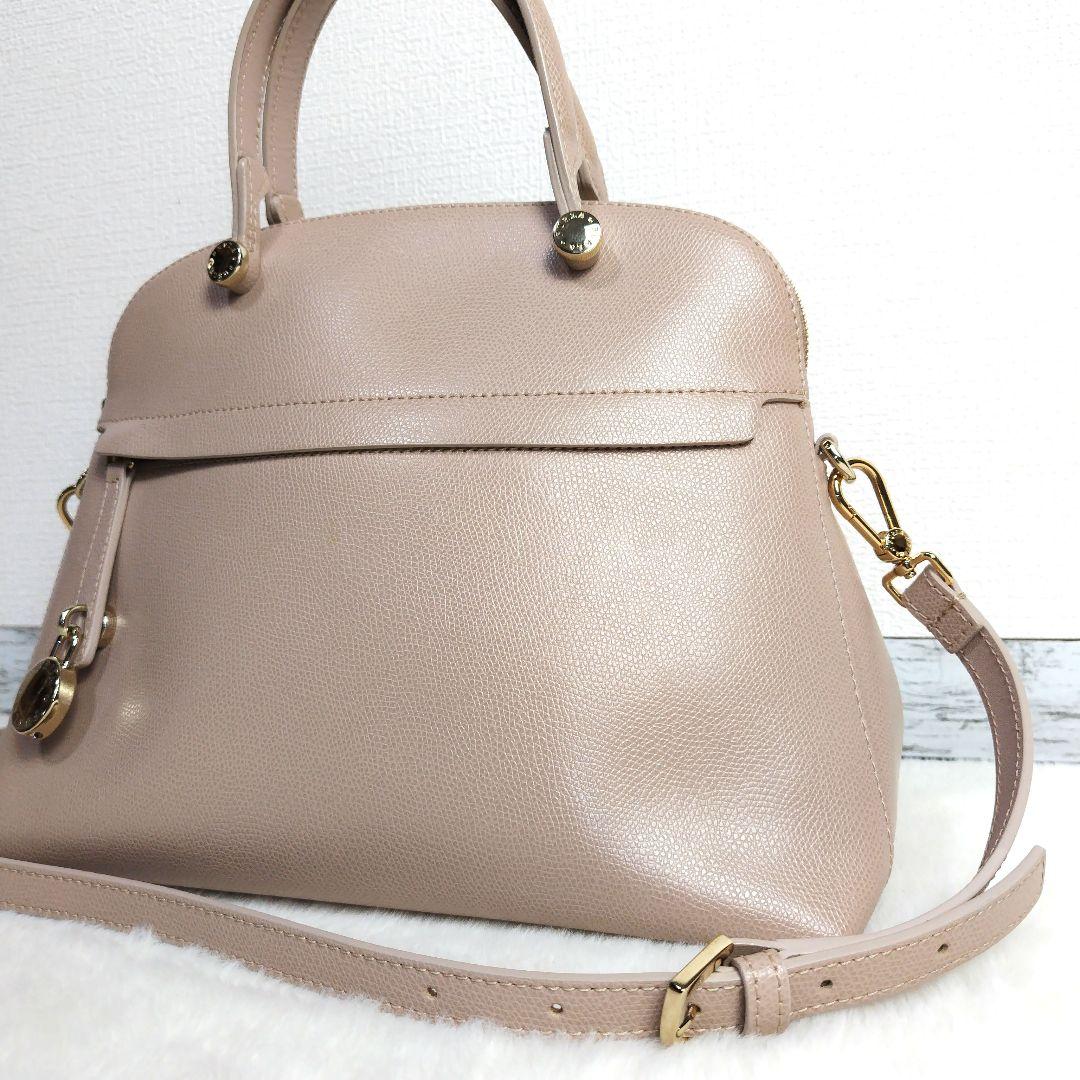 ✨美品✨FURLA　フルラ　パイパー　2way ショルダーバッグ　ベージュ