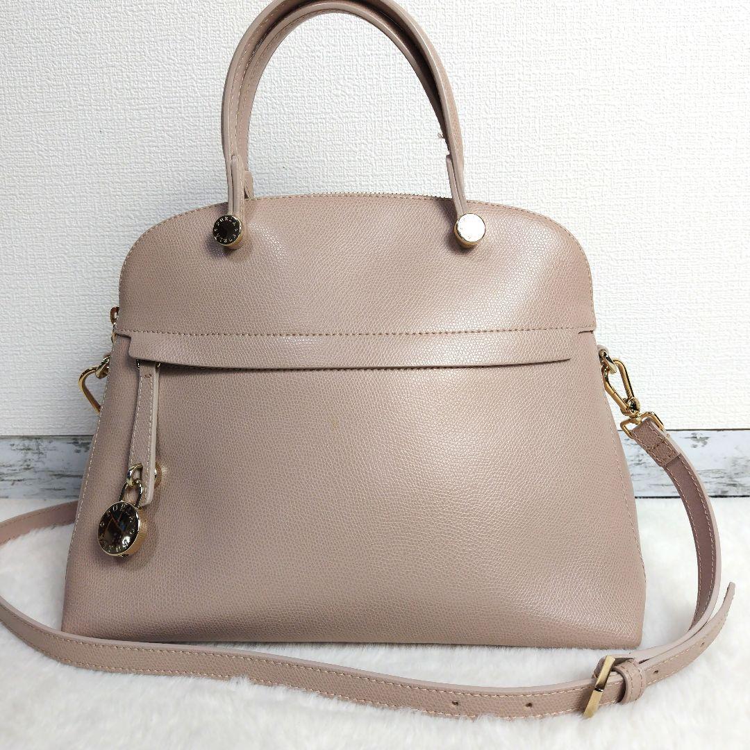 ✨美品✨FURLA　フルラ　パイパー　2way ショルダーバッグ　ベージュ