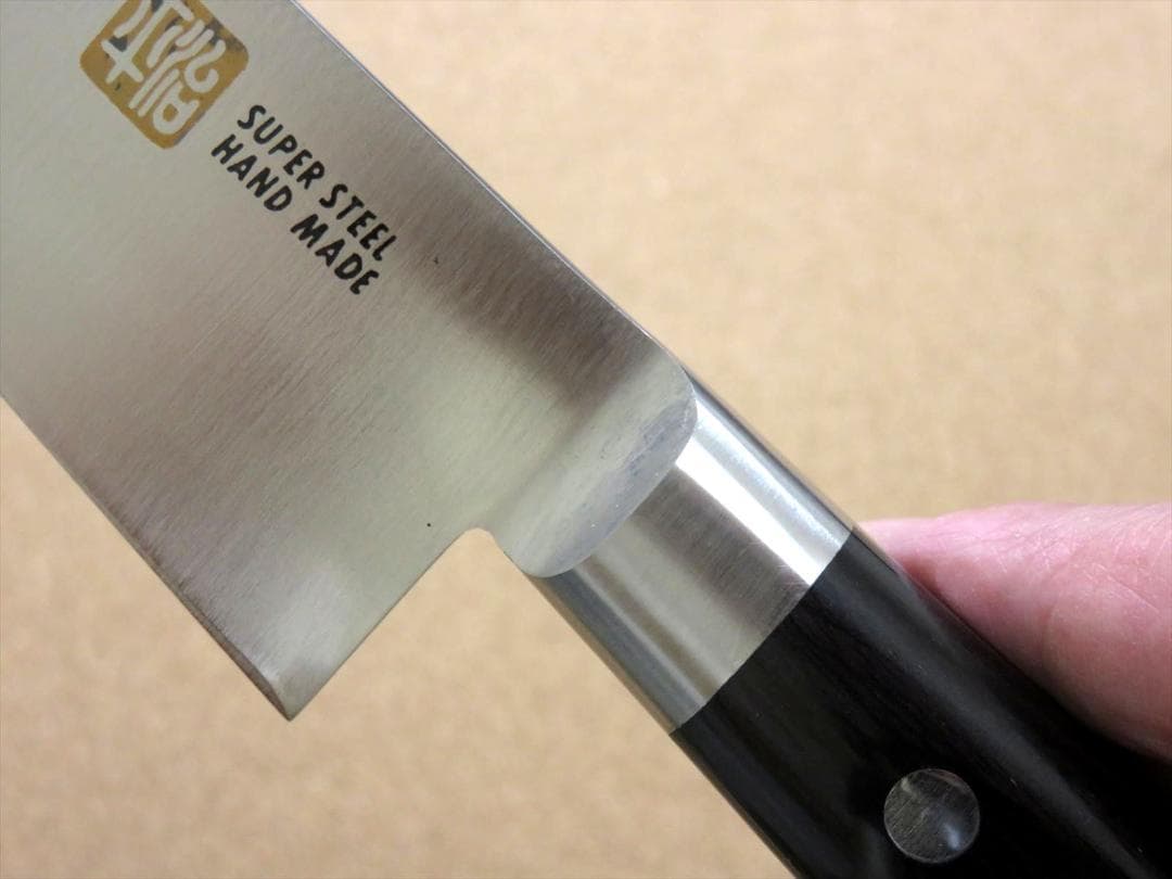 関の刃物 牛刀 180mm 伊勢屋治平 8A 口金付 黒パッカー 肉切り 洋包丁