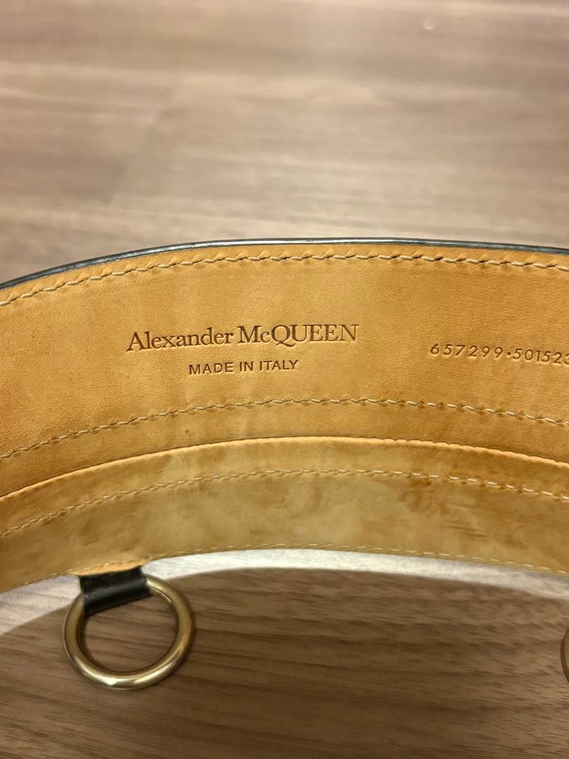 Alexander McQueen レザーベルト ブラック