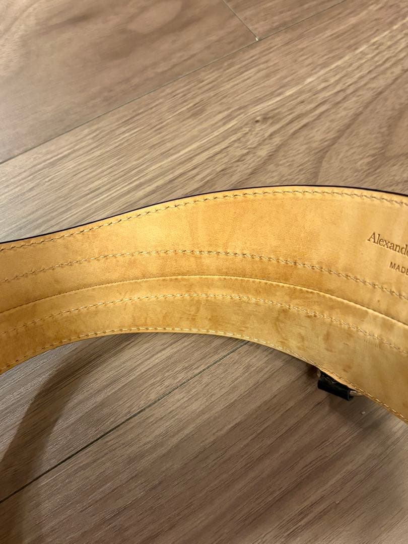Alexander McQueen レザーベルト ブラック