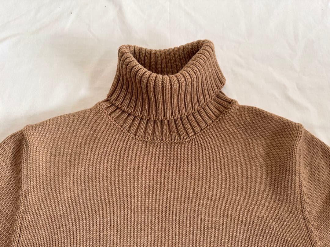ZANONE ミドルゲージ　タートルネック　キャメル　46 ニット　セーター