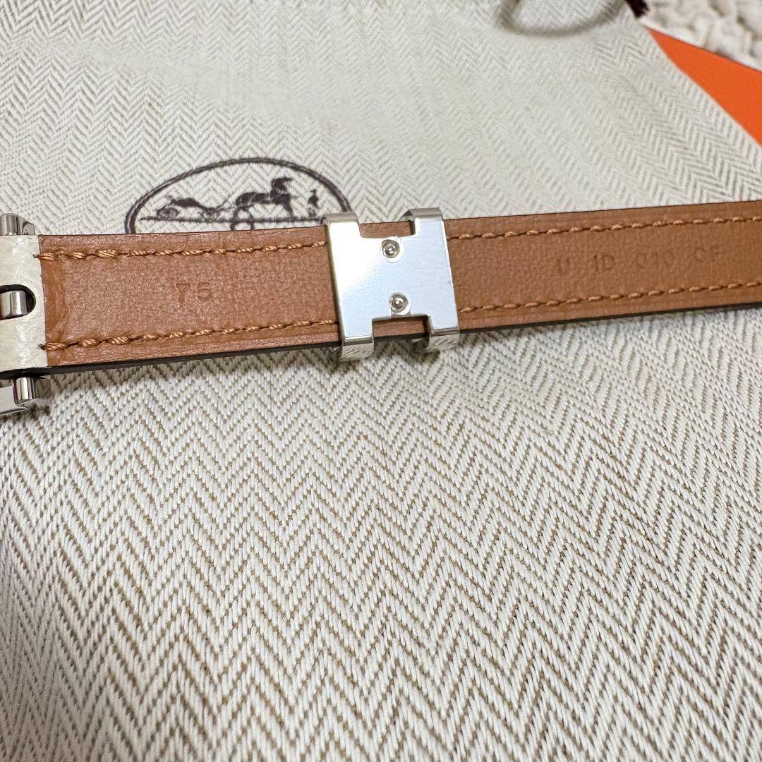 【週末セール】エルメス　ベルト　ポップh ポップアッシュ　クレ　75