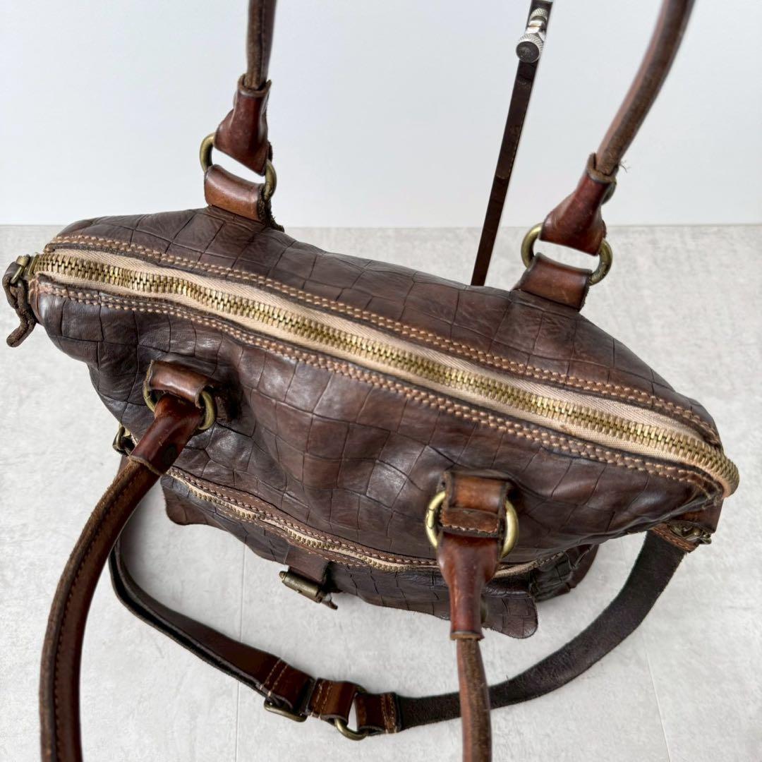 【美品✨️】CAMPOMAGGI カンポマッジ 2wayバッグ ダークブラウン