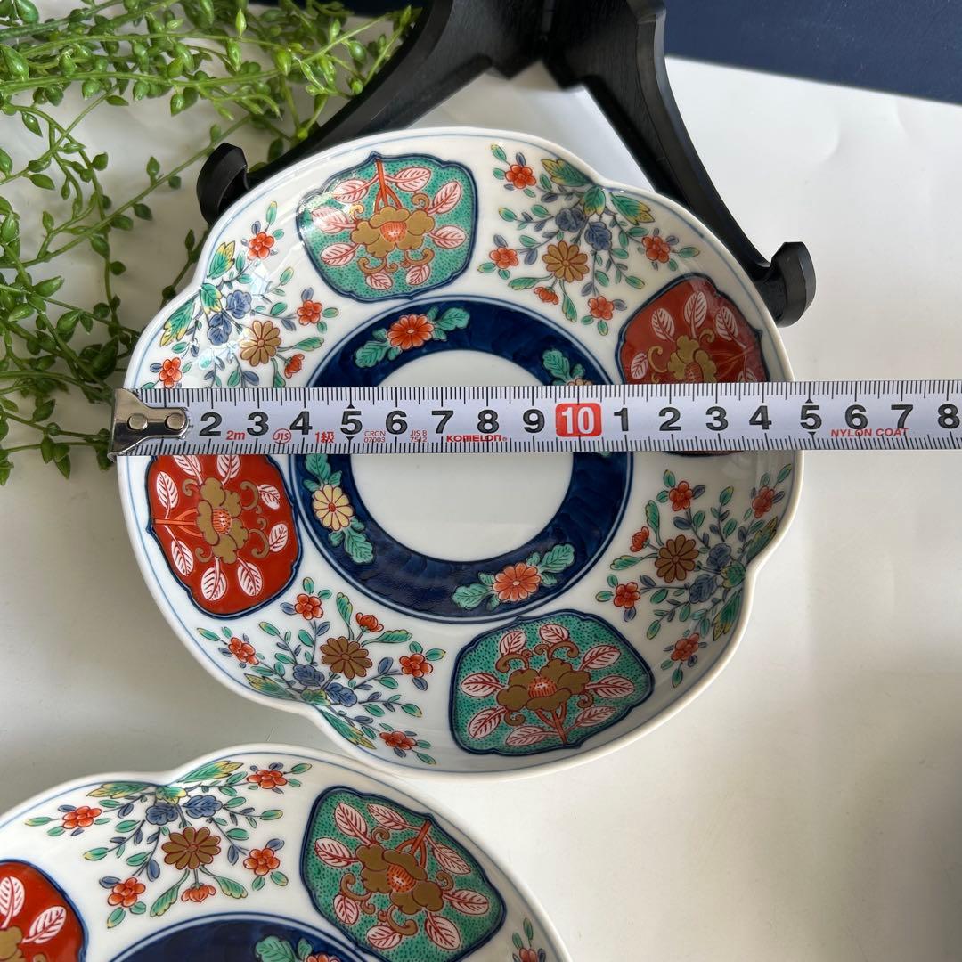 有田焼　賞美堂　其泉窯　四方木甲草花文　食器5枚セット