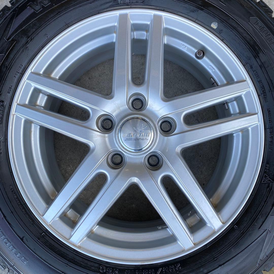 中古バリ溝ダンロップスタッドレスセット205/65R16 ヤリスクロス